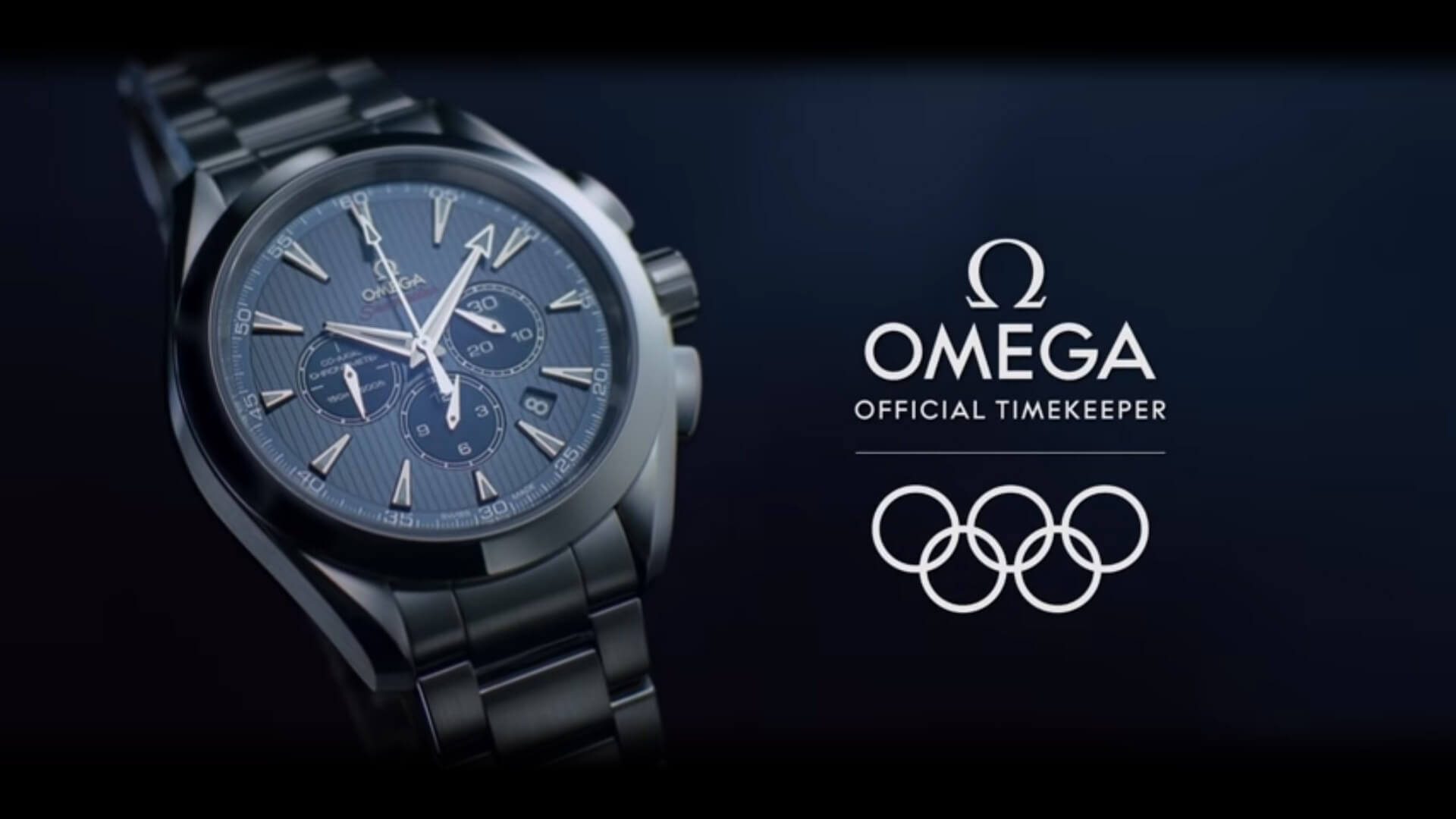 Watch come. Omega London. 2012 Omega. Start - Omega. Olympic Official Timekeeper.