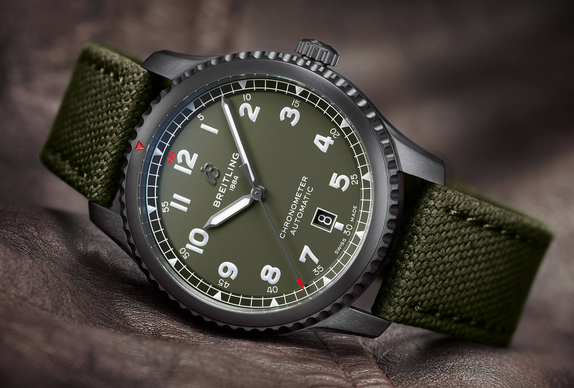 breitling green face