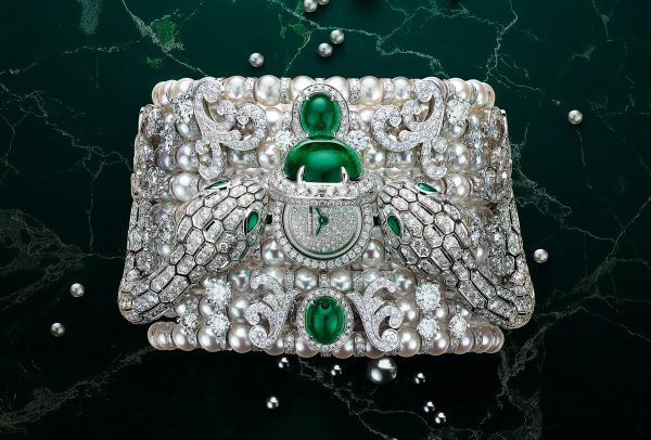 Montre secrète Serpenti High-Jewellery Baroque Pearls © Bulgari
